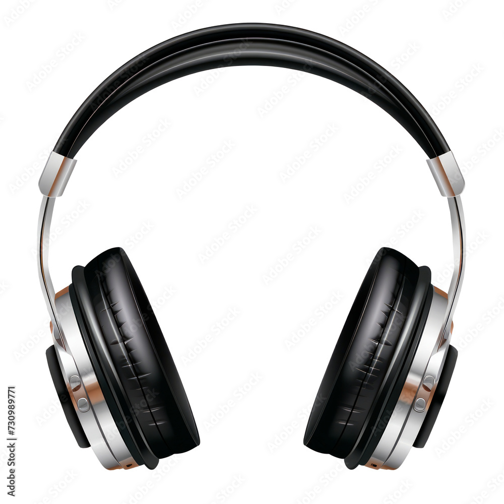 Headphones music. Isolated on transparent background. Headphones music. Isolated on transparent background.
