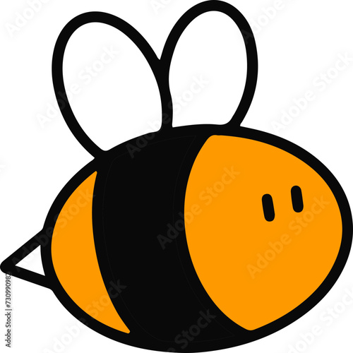 cute bee simple cartoon