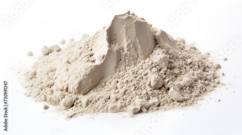 Concrete sand mix on white background. Grady cement isolated.