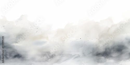 Oil paint strokes grey white on wide canvas textured background decorating art painting illustration, generated ai	
