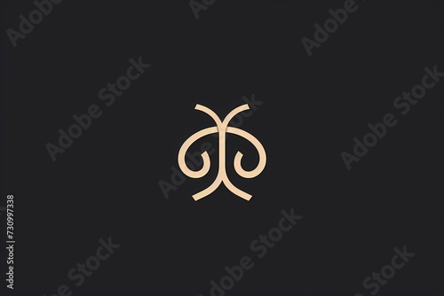 A seamless blend of curves and straight lines creating a memorable monogram for a minimalist logo.