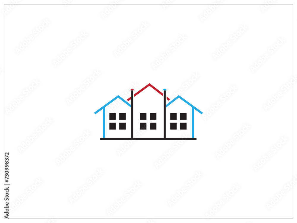 Realistic house concept design vector templete illustration, Realistic house concept design vector templete illustration,