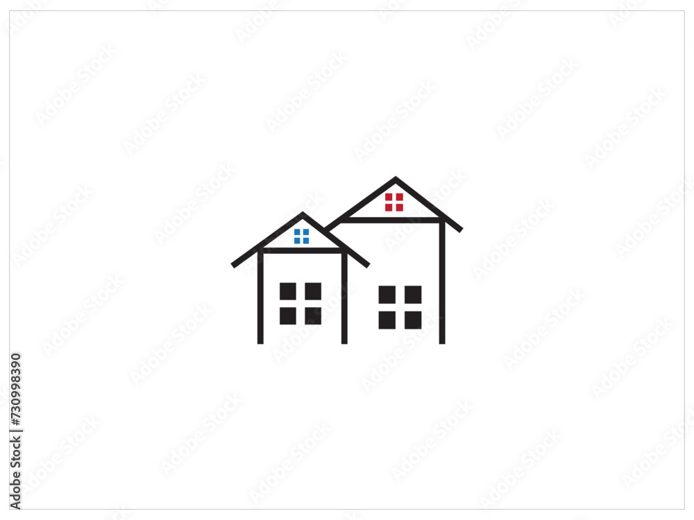 Realistic house concept design vector templete illustration, Realistic house concept design vector templete illustration,