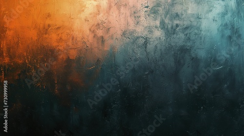 Teal orange black color gradient background, grainy texture effect, poster banner landing page backdrop design 
