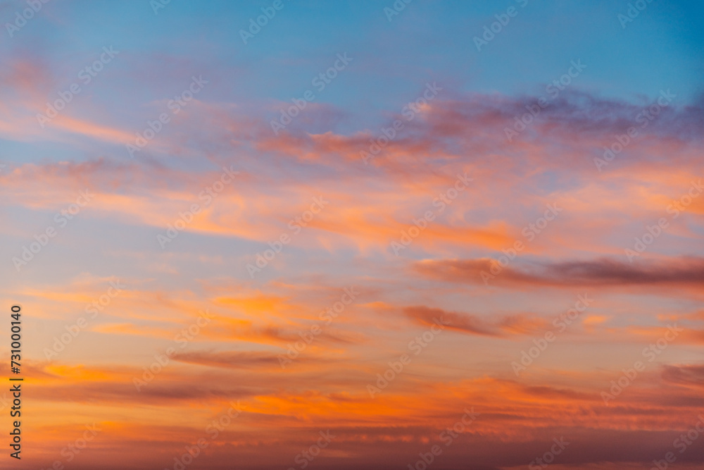 Beautiful colorful clouds during sunset