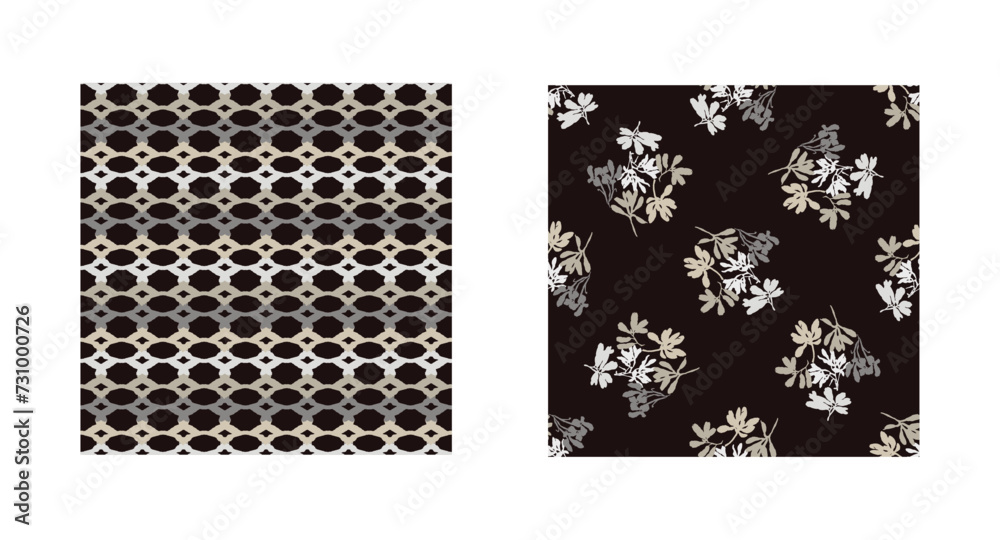 Masculine vector floral pattern with organic botanical shapes. Modern bold black white flower print, design in neutral scandi style. Masculine vector floral pattern with organic botanical shapes. Modern bold black white flower print, design in neutral scandi style.