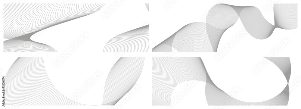 Abstract background vector grey set with dynamic waves for business design. Futuristic technology backdrop with network wavy lines. Premium template with stripes and gradient mesh for banner, poster Abstract background vector grey set with dynamic waves for business design. Futuristic technology backdrop with network wavy lines. Premium template with stripes and gradient mesh for banner, poster