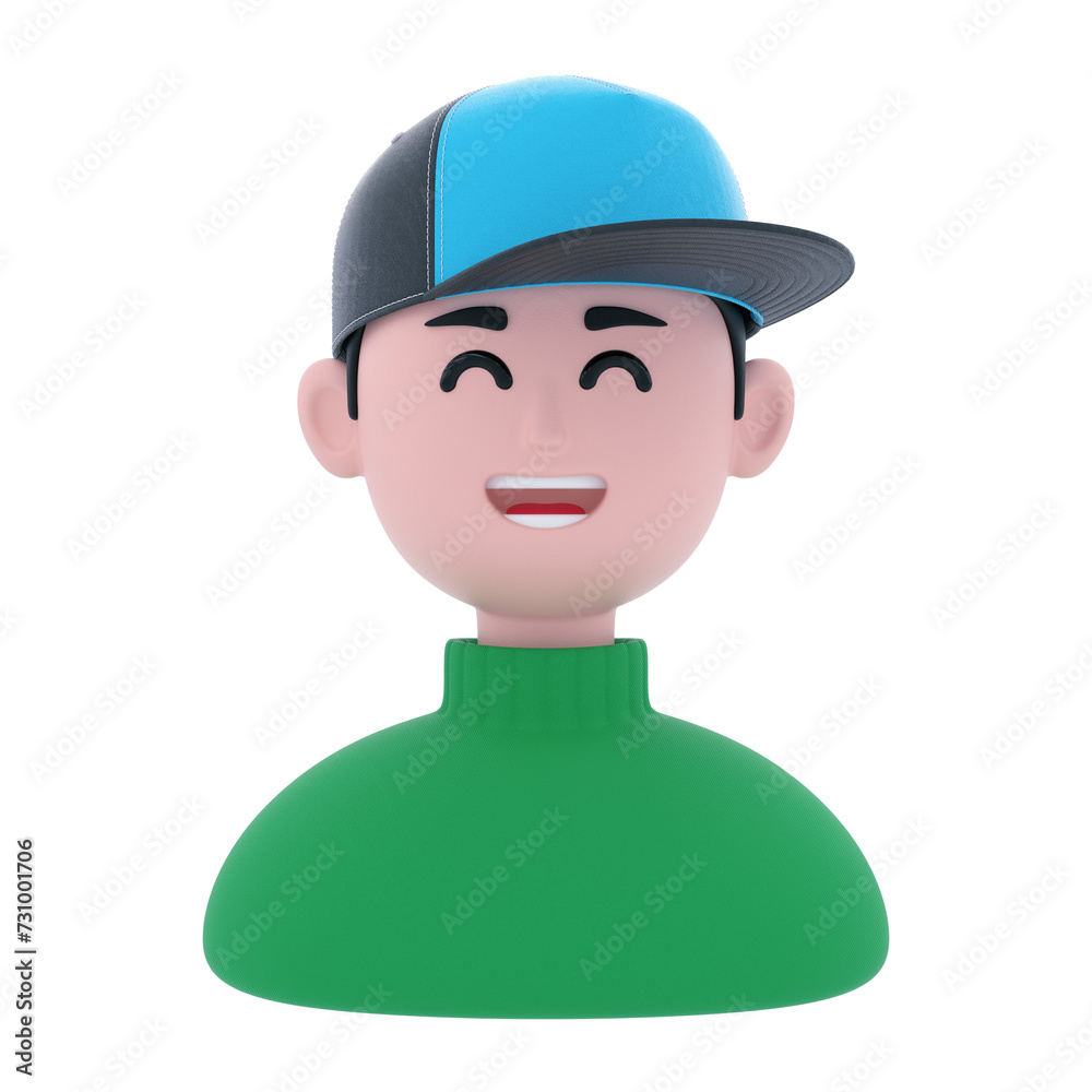 Photo Avatars with different outfits 3D Icon Illustrations 