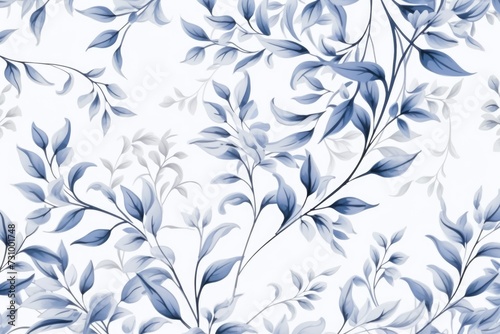 colorful blue vintage background with leaves