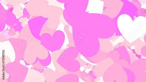 Wallpaper Mural Valentine pattern with pink hearts Torontodigital.ca