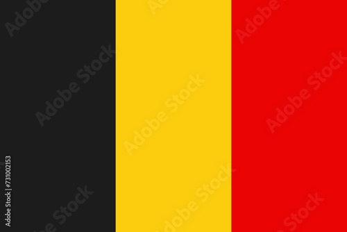 Belgium flag. BE national goverment symbol. Vector photo