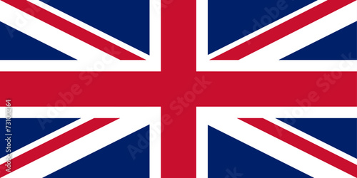 United Kingdom flag isolated in official colors and proportion correctly vector