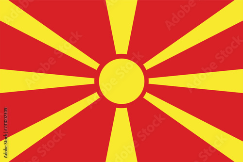 Macedonia flag isolated in official colors and proportion correctly vector