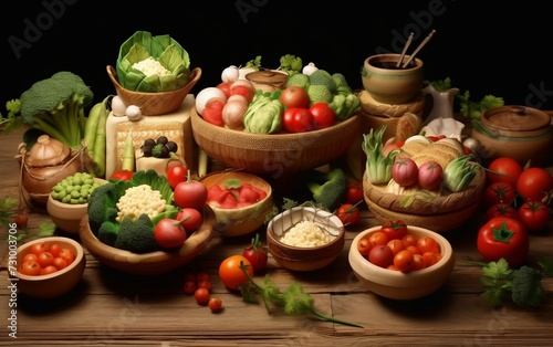 Varied Assortment of Vegetables on a Table
