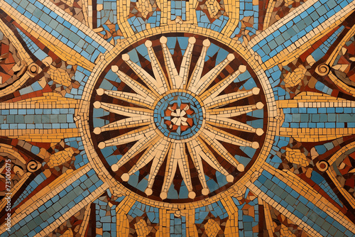 Byzantine mosaic seamless pattern