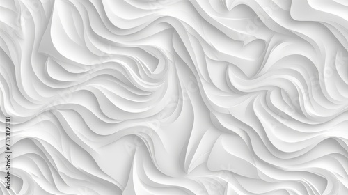Abstract White Wavy Texture Pattern Serving as a Modern Background Design