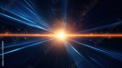 Abstract Particle Moving In The Sci-fi Space Wallpaper, Background