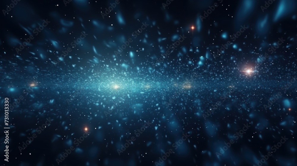 Fototapeta premium Abstract Particle Moving In The Sci-fi Space Wallpaper, Background