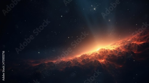 Abstract Particle Moving In The Sci-fi Space Wallpaper, Background