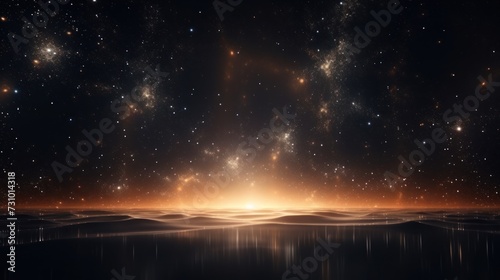 Abstract Particle Moving In The Sci-fi Space Wallpaper, Background © Damian Sobczyk