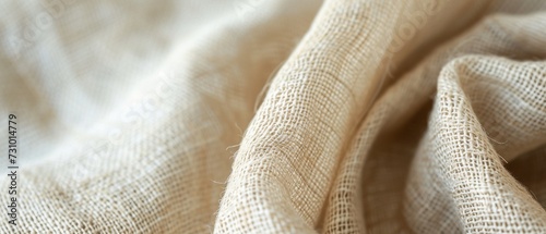 Close up of linen fabric, natural product