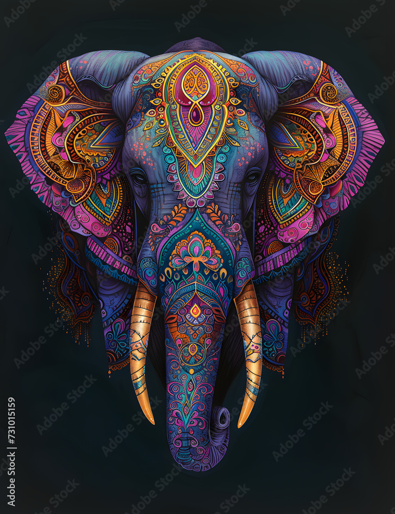Obraz premium elephant Mandala Colorful image