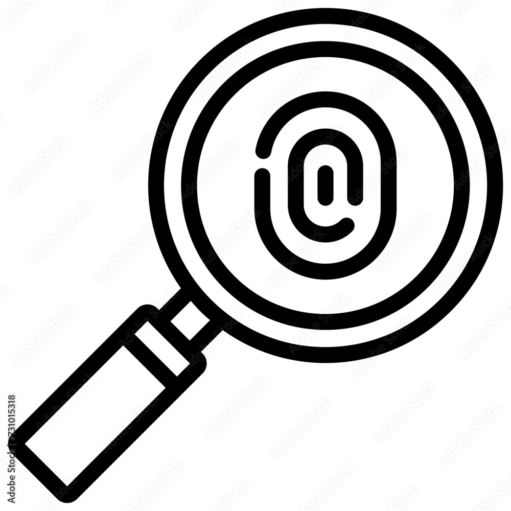 finger ptint icon illustration design with outline