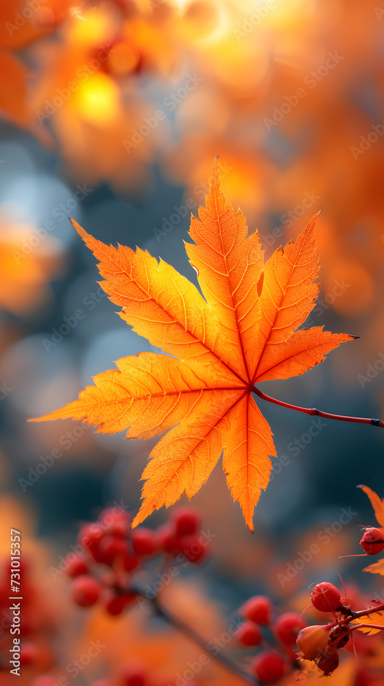 autumn maple leave with bokeh background autumn maple leave with bokeh background