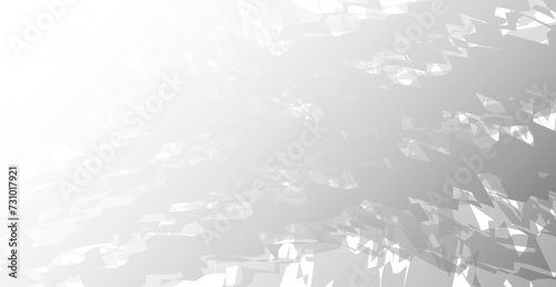 White Geometric Shape Pattern. Abstract Background. Technology Banner Wallpaper. Vector Illustration