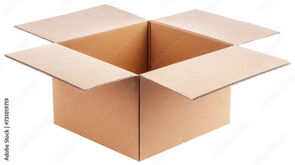 cardboard box isolated on transparent background