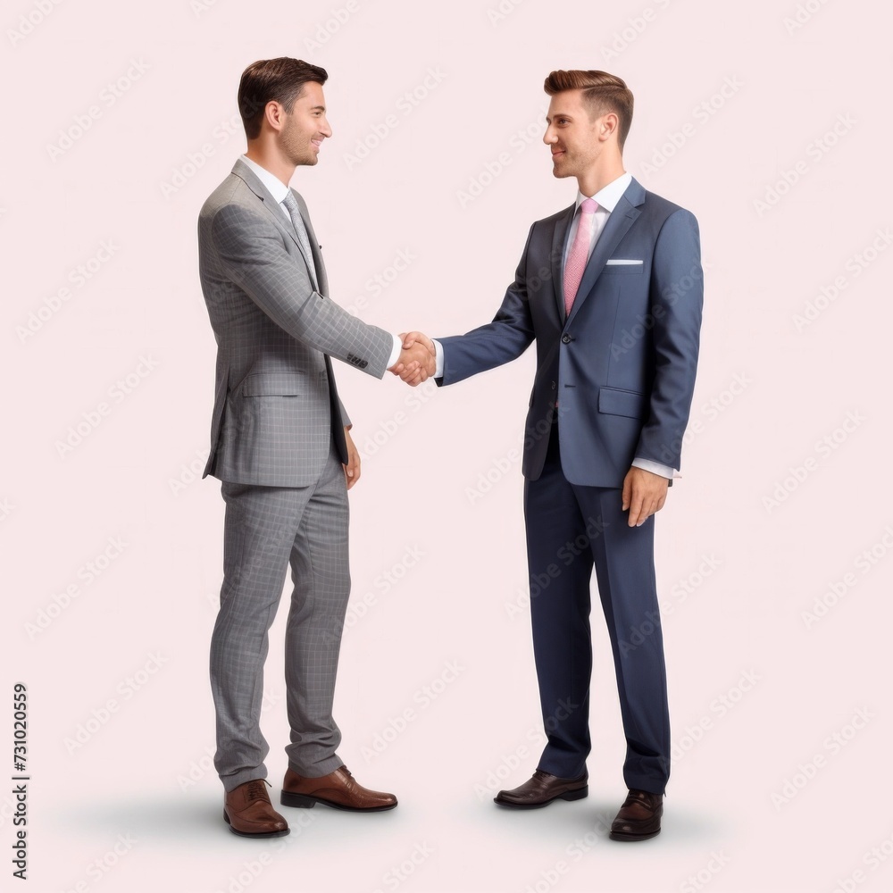Two businessmen shaking hands, business concept isolated on a background Two businessmen shaking hands, business concept isolated on a background