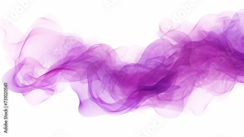 Abstract purple smoke on white background