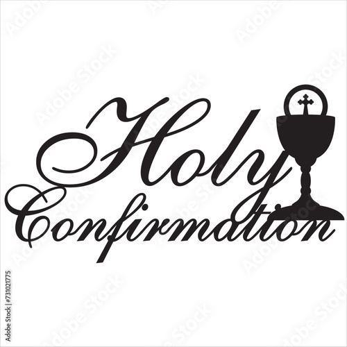 Holy confirmation chalice sign design laser cut vector cake topper christian symbol catholic sacrament