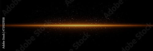 Flash with sparks of fairy dust and golden stars. A glare of light with a flickering effect.