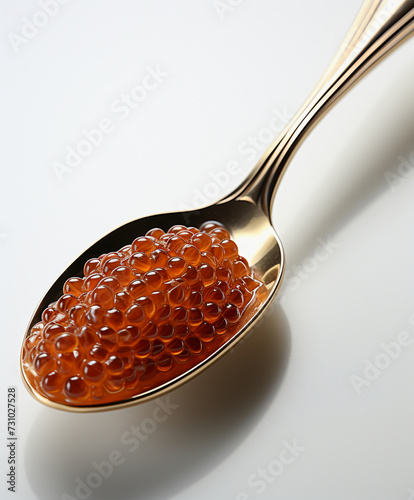 Savoring Delight A Spoonful of Delicious Red Caviar