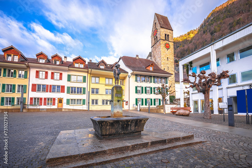 Town of Interlaken square colorful architecture view