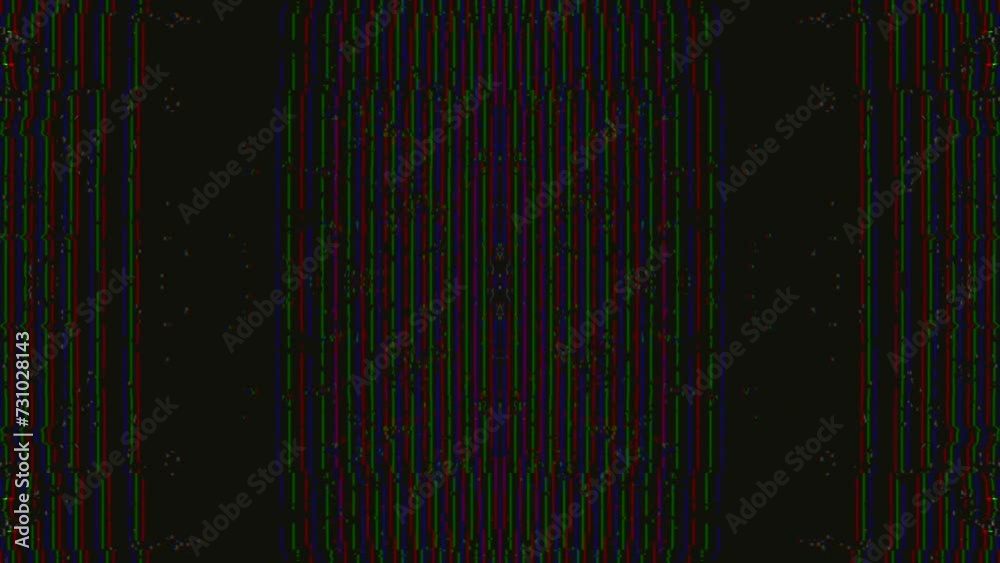 Symmetrical cyberpunk kaleidoscope background with vibrant, abstract shapes.