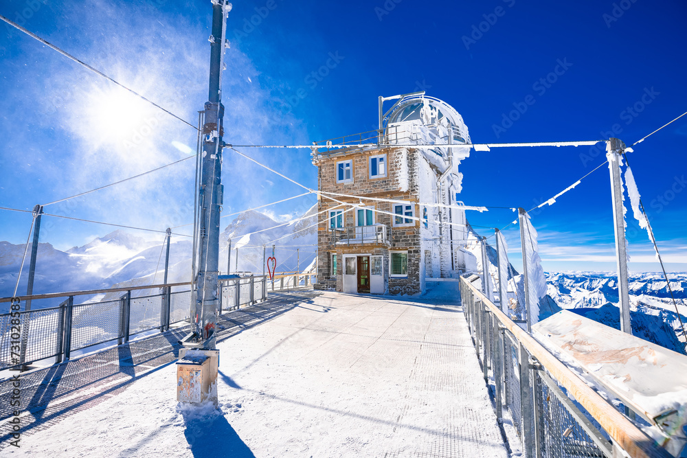 Jungfraujoch observation deck on Sphinx peak view