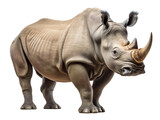 Majestic Rhino, isolated on a transparent or white background