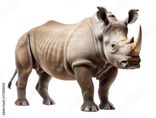 Majestic Rhino  isolated on a transparent or white background