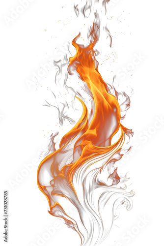 High-Resolution Realistic Flame Graphic on Transparent Background - Royalty-Free PNG Image