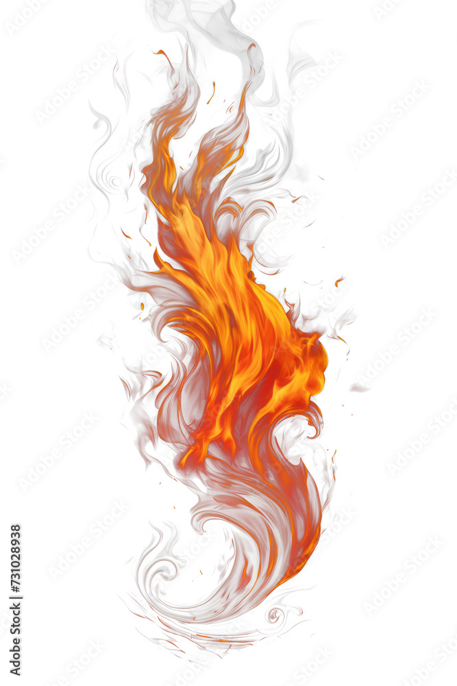 High-Resolution Realistic Flame Graphic with Transparent Background - Digital Download