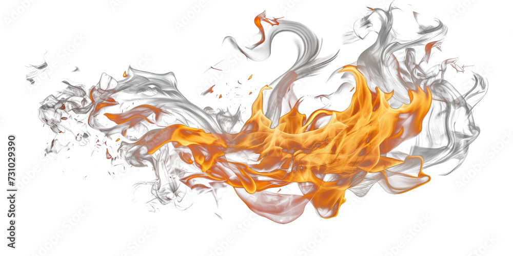 Seamless Realistic Flame Overlay - High Resolution on Transparent Background