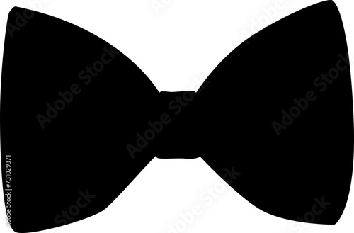 Cute bow ribbon decoration silhouette vector