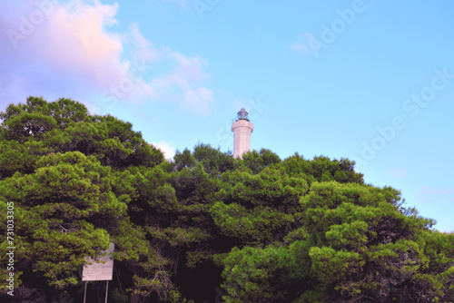 the lighthouse of Santa Maria di Leuca built in 1864, 47 meters high, the second tallest in Europe Italy photo