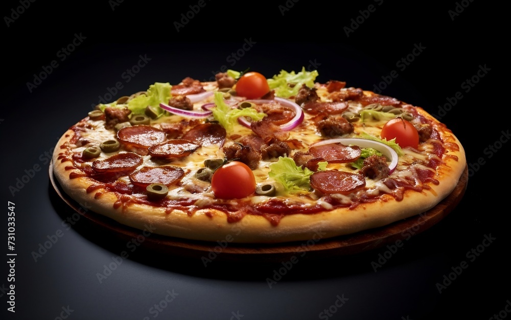 Close-up of Delicious Pizza on Table