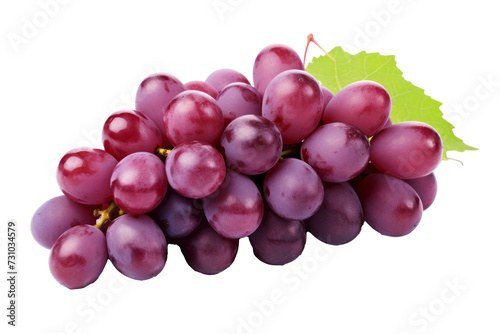 Fresh Cluster of Grapes Isolated on Transparent Background - High-Quality PNG Image