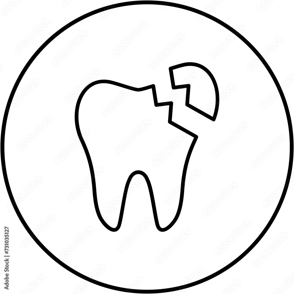 Broken Tooth Icon Broken Tooth Icon