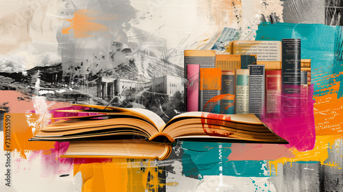 World Book Day abstract collage #731035590