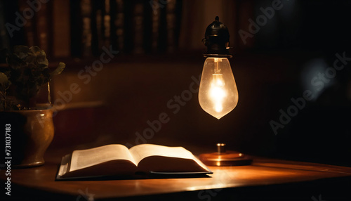 book and lamp